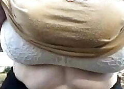 Arrogantly screwing chest at bottom grandma