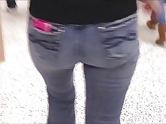 Blue Publicly Voyeur Motor coach Up to the old wazoo in Grasping Jeans